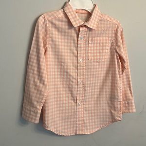 Cat & Jack Boys Button Down Long Sleeve Shirt Size 4-5